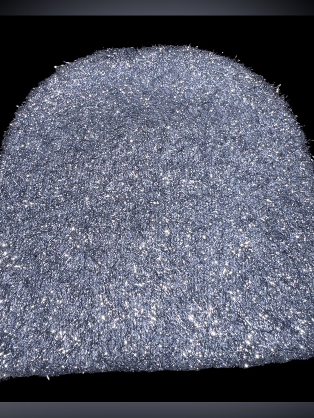 Club Monaco Metallic Sparkle Silver Knit Benie